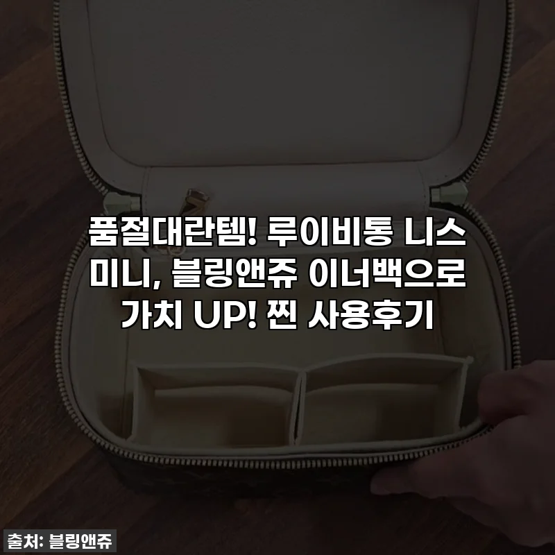 품절대란템! 루이비통 니스 미니, 블링앤쥬 이너백으로 가치 UP! 찐 사용후기