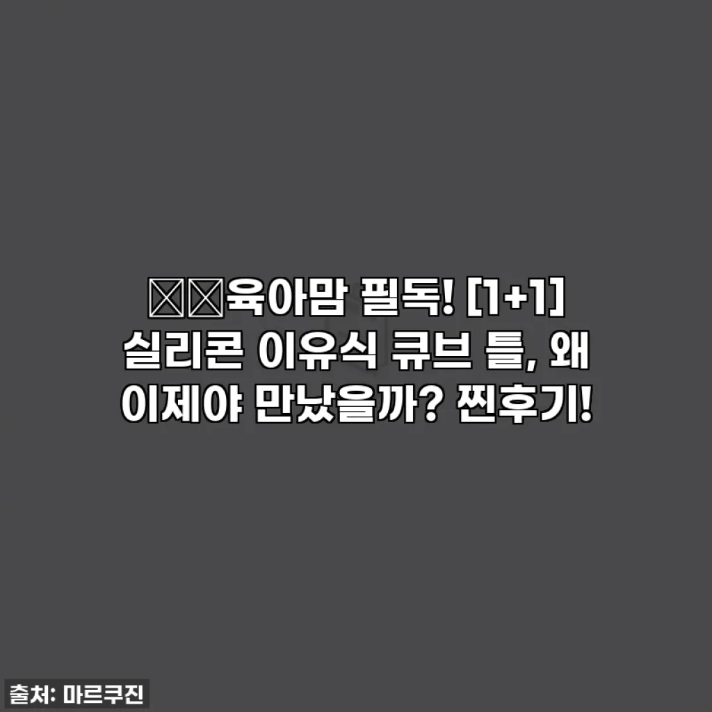 👶🏻육아맘 필독! [1+1] 실리콘 이유식 큐브 틀, 왜 이제야 만났을까? 찐후기!