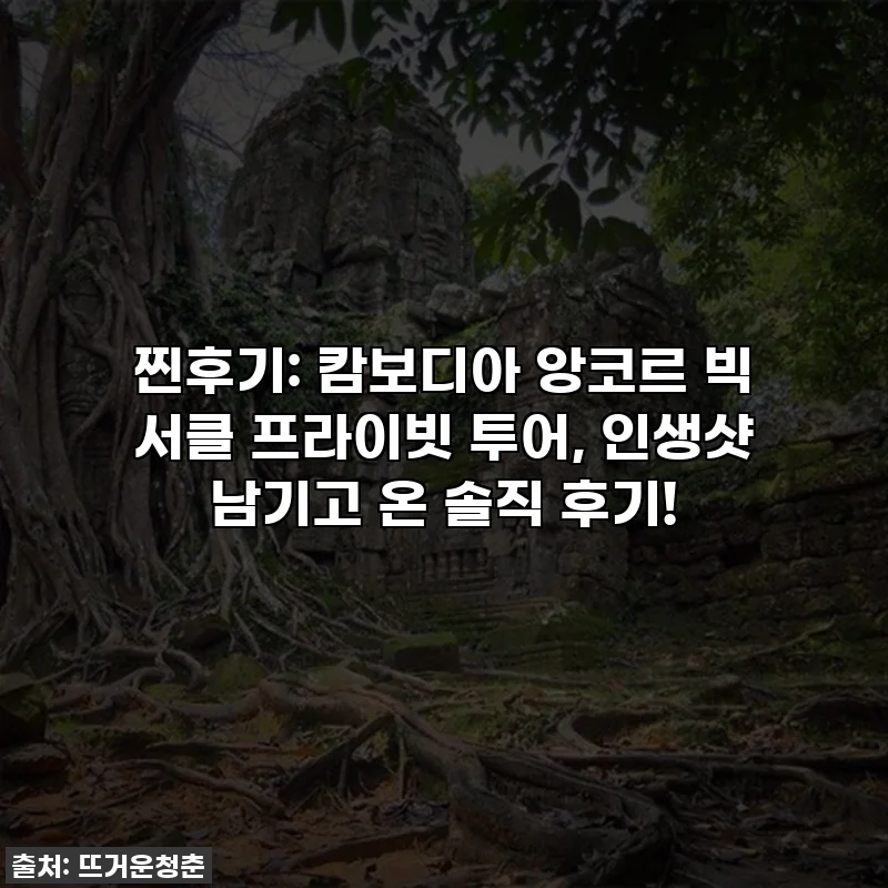 찐후기: 캄보디아 앙코르 빅 서클 프라이빗 투어, 인생샷 남기고 온 솔직 후기!