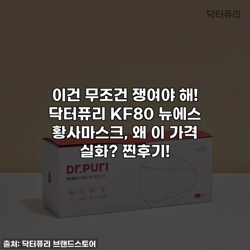 이건 무조건 쟁여야 해! 닥터퓨리 KF80 뉴에스 황사마스크, 왜 이 가격 실화? 찐후기!