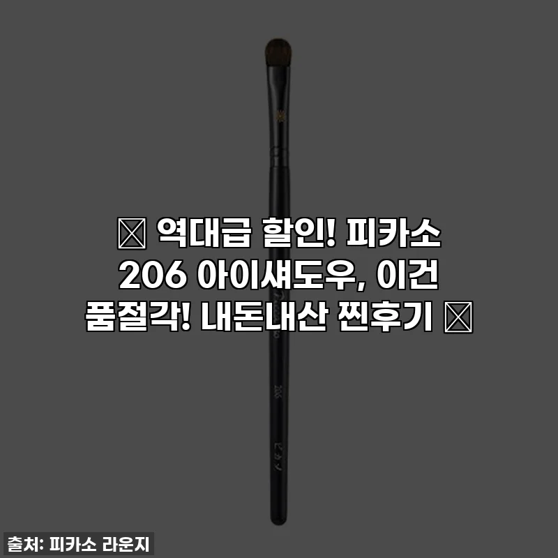 📌 역대급 할인! 피카소 206 아이섀도우, 이건 품절각! 내돈내산 찐후기 ✨