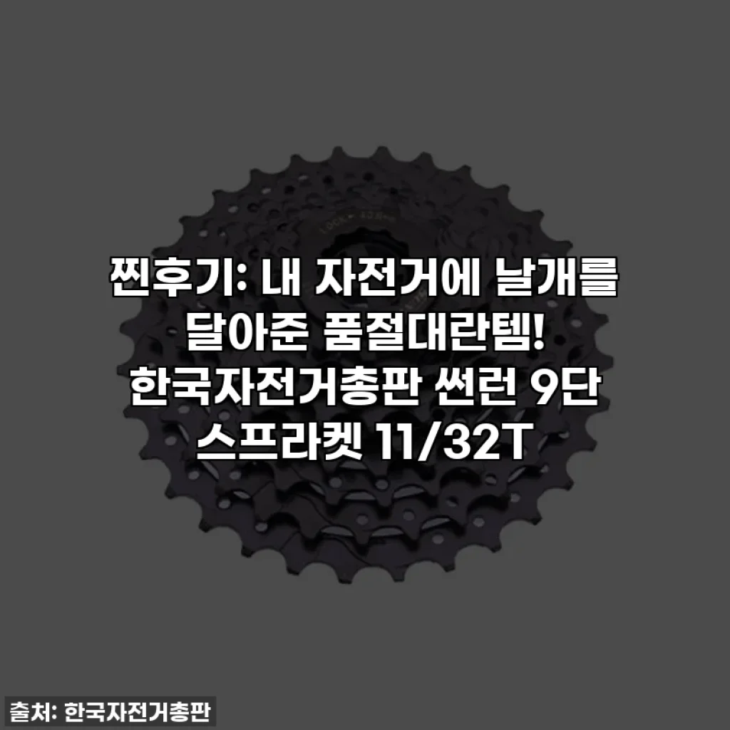 찐후기: 내 자전거에 날개를 달아준 품절대란템! 한국자전거총판 썬런 9단 스프라켓 11/32T