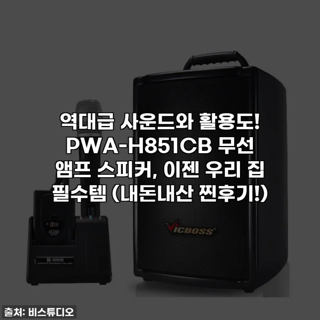 역대급 사운드와 활용도! PWA-H851CB 무선 앰프 스피커, 이젠 우리 집 필수템 (내돈내산 찐후기!)