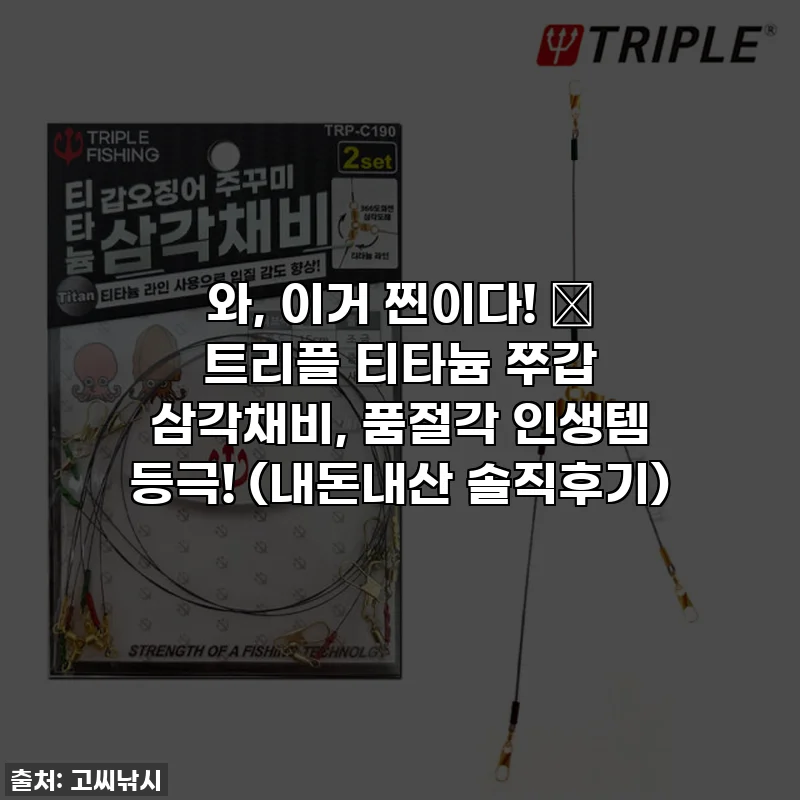 와, 이거 찐이다! ✨ 트리플 티타늄 쭈갑 삼각채비, 품절각 인생템 등극! (내돈내산 솔직후기)