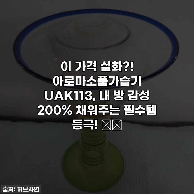 이 가격 실화?! 아로마소품가습기 UAK113, 내 방 감성 200% 채워주는 필수템 등극! 🥹💖