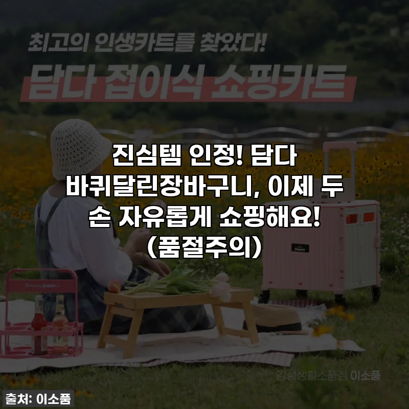 진심템 인정! 담다 바퀴달린장바구니, 이제 두 손 자유롭게 쇼핑해요! (품절주의)