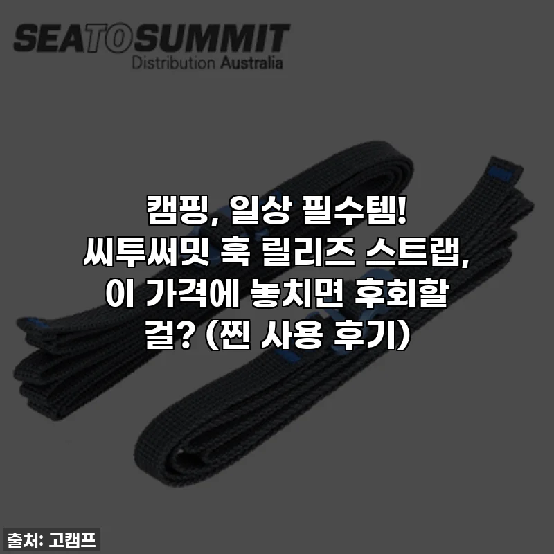 캠핑, 일상 필수템! 씨투써밋 훅 릴리즈 스트랩, 이 가격에 놓치면 후회할 걸? (찐 사용 후기)