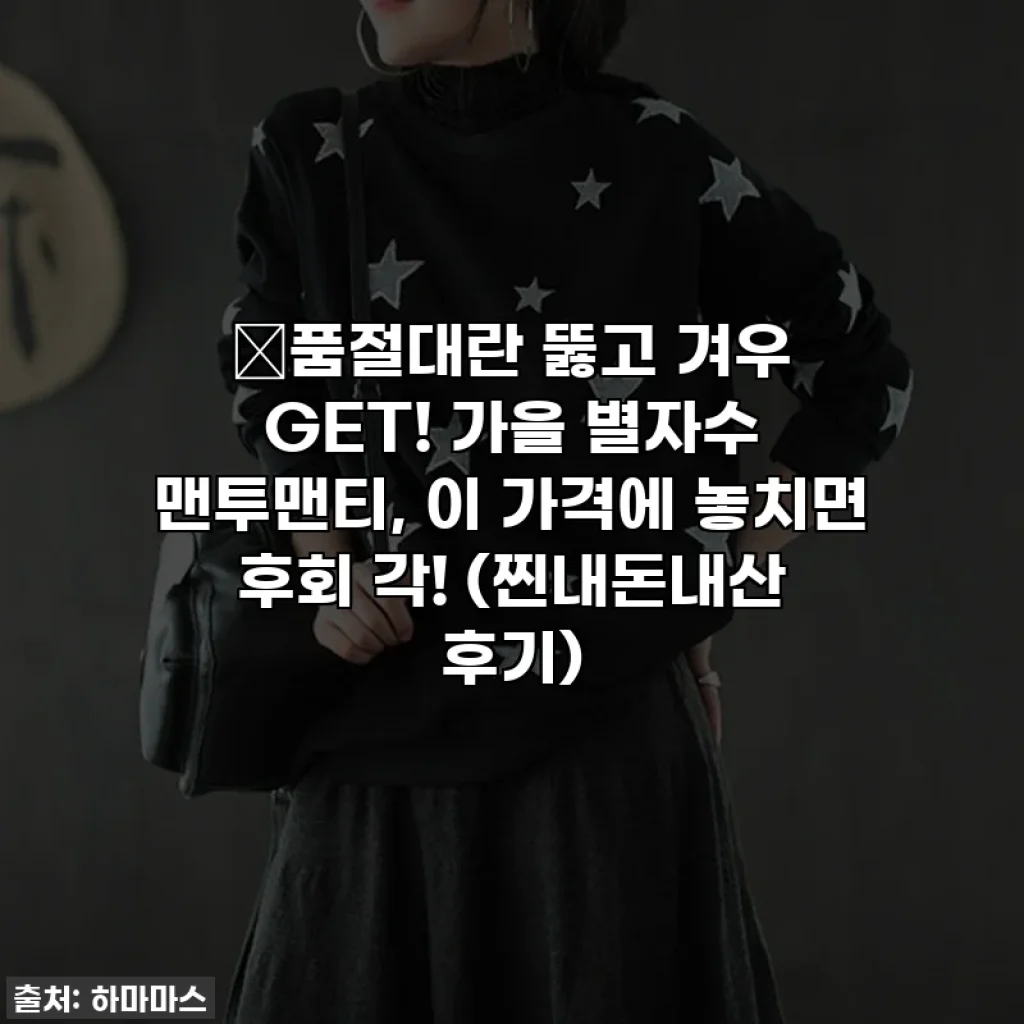 🔥품절대란 뚫고 겨우 GET! 가을 별자수 맨투맨티, 이 가격에 놓치면 후회 각! (찐내돈내산 후기)