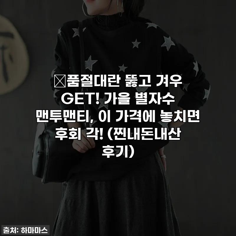 🔥품절대란 뚫고 겨우 GET! 가을 별자수 맨투맨티, 이 가격에 놓치면 후회 각! (찐내돈내산 후기)