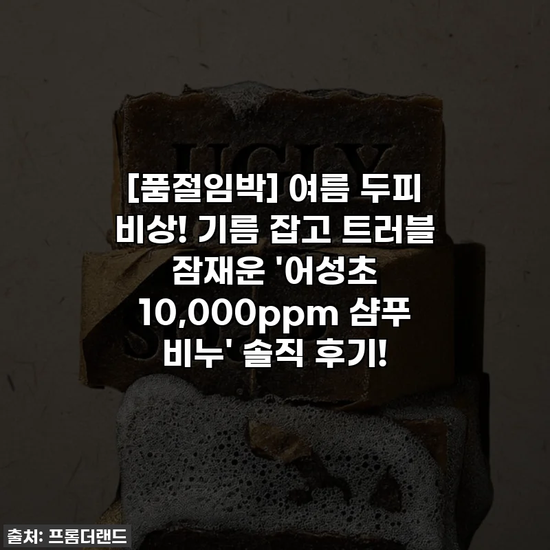 [품절임박] 여름 두피 비상! 기름 잡고 트러블 잠재운 '어성초 10,000ppm 샴푸 비누' 솔직 후기!