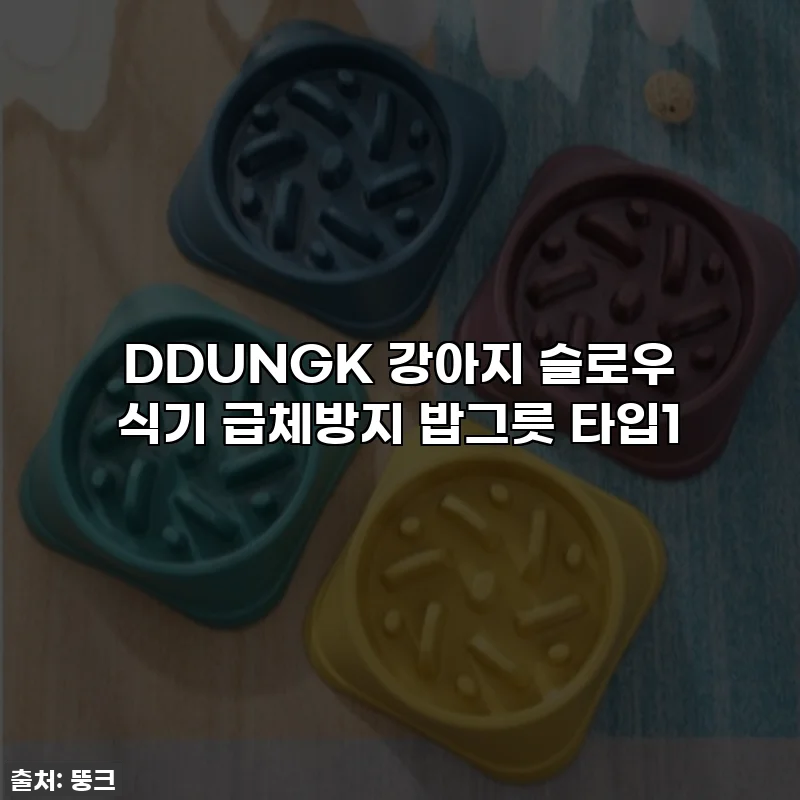 DDUNGK 강아지 슬로우 식기 급체방지 밥그릇 타입1