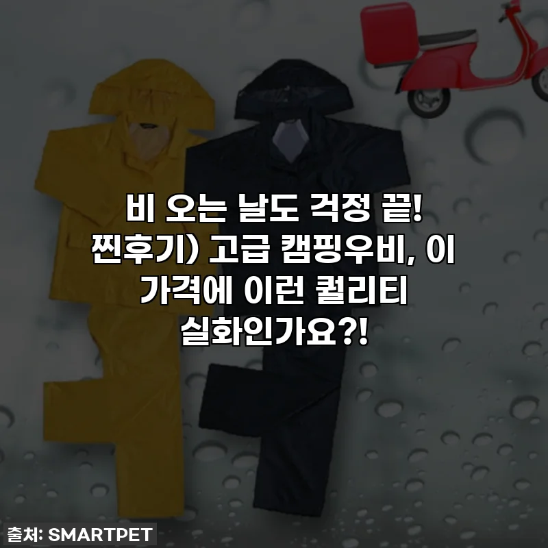 비 오는 날도 걱정 끝! 찐후기) 고급 캠핑우비, 이 가격에 이런 퀄리티 실화인가요?!