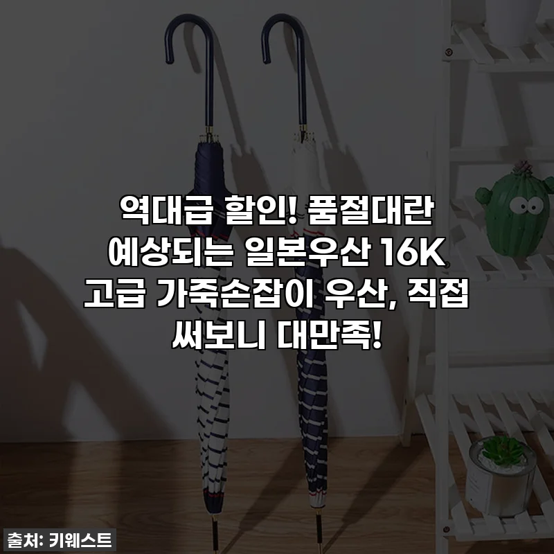 역대급 할인! 품절대란 예상되는 일본우산 16K 고급 가죽손잡이 우산, 직접 써보니 대만족!
