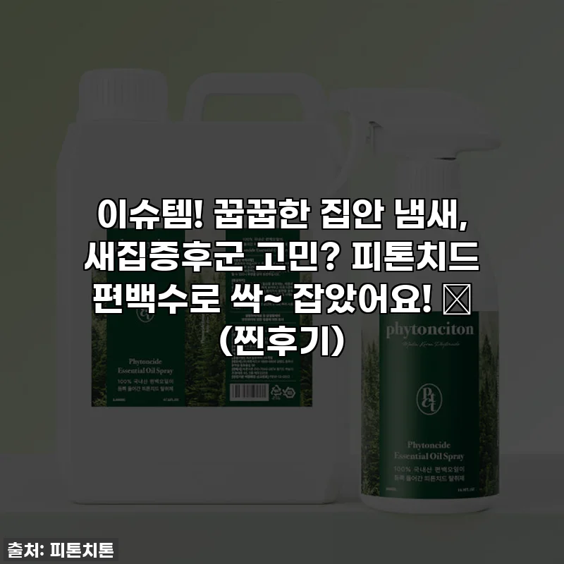 이슈템! 꿉꿉한 집안 냄새, 새집증후군 고민? 피톤치드 편백수로 싹~ 잡았어요! 🌲 (찐후기)