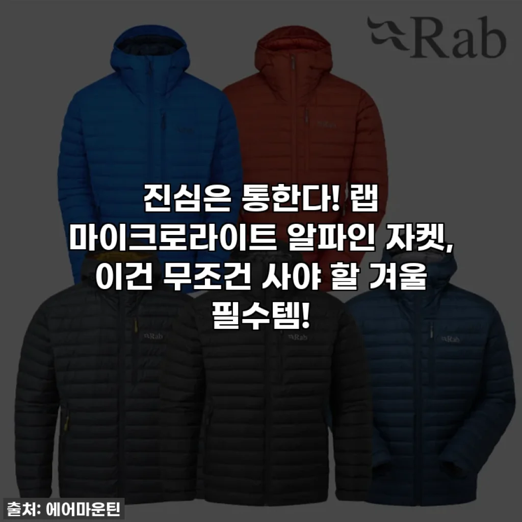 진심은 통한다! 랩 마이크로라이트 알파인 자켓, 이건 무조건 사야 할 겨울 필수템!