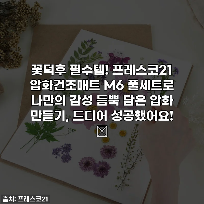 꽃덕후 필수템! 프레스코21 압화건조매트 M6 풀세트로 나만의 감성 듬뿍 담은 압화 만들기, 드디어 성공했어요! 🌸