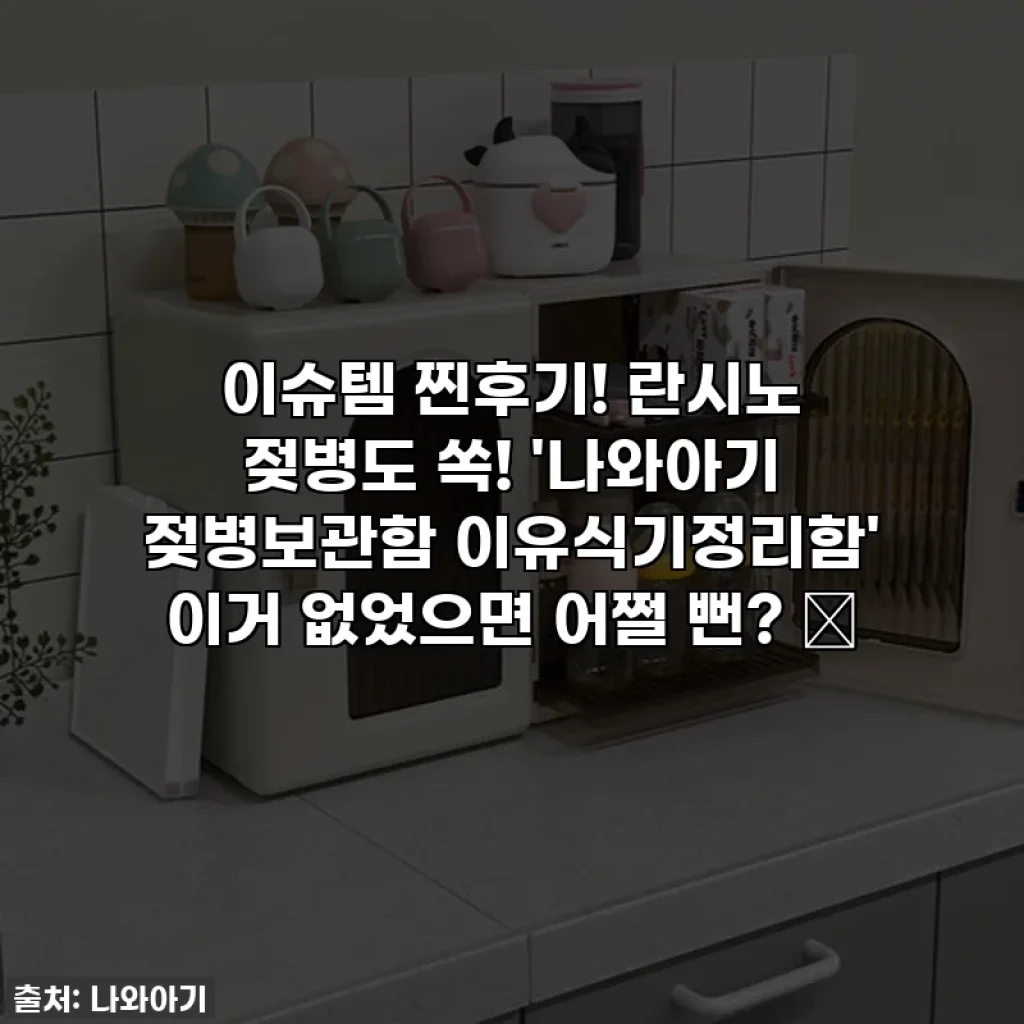 이슈템 찐후기! 란시노 젖병도 쏙! '나와아기 젖병보관함 이유식기정리함' 이거 없었으면 어쩔 뻔? 💖