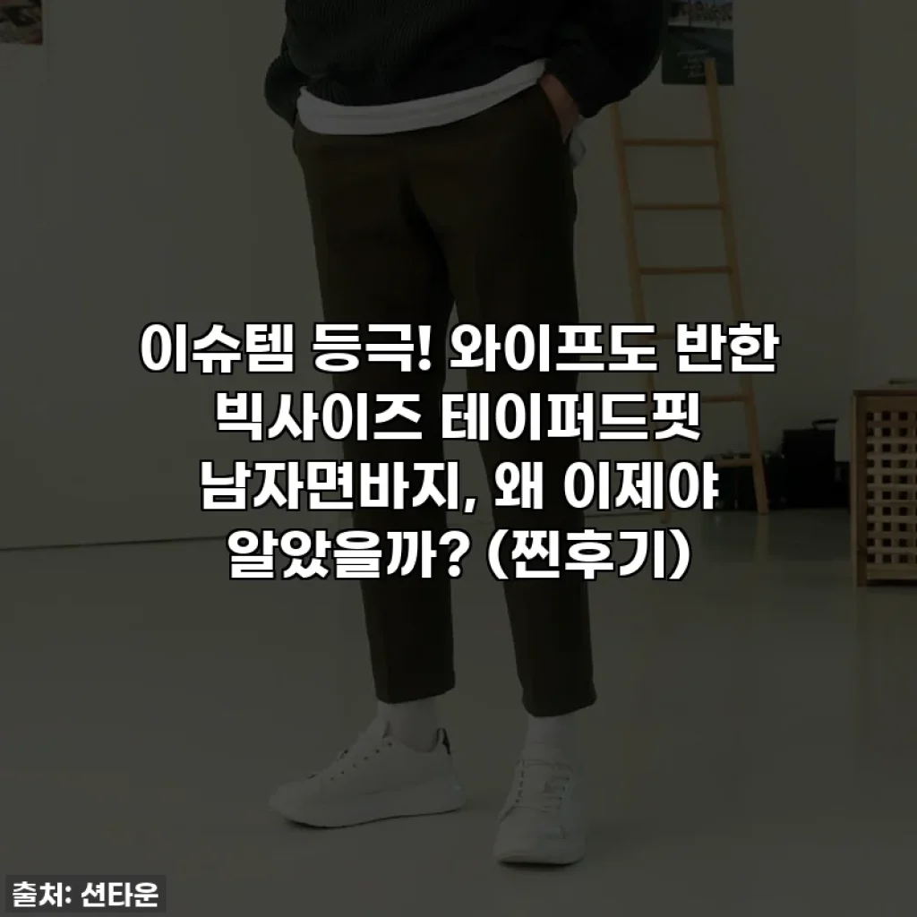 이슈템 등극! 와이프도 반한 빅사이즈 테이퍼드핏 남자면바지, 왜 이제야 알았을까? (찐후기)