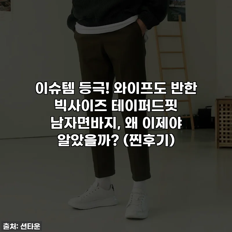 이슈템 등극! 와이프도 반한 빅사이즈 테이퍼드핏 남자면바지, 왜 이제야 알았을까? (찐후기)