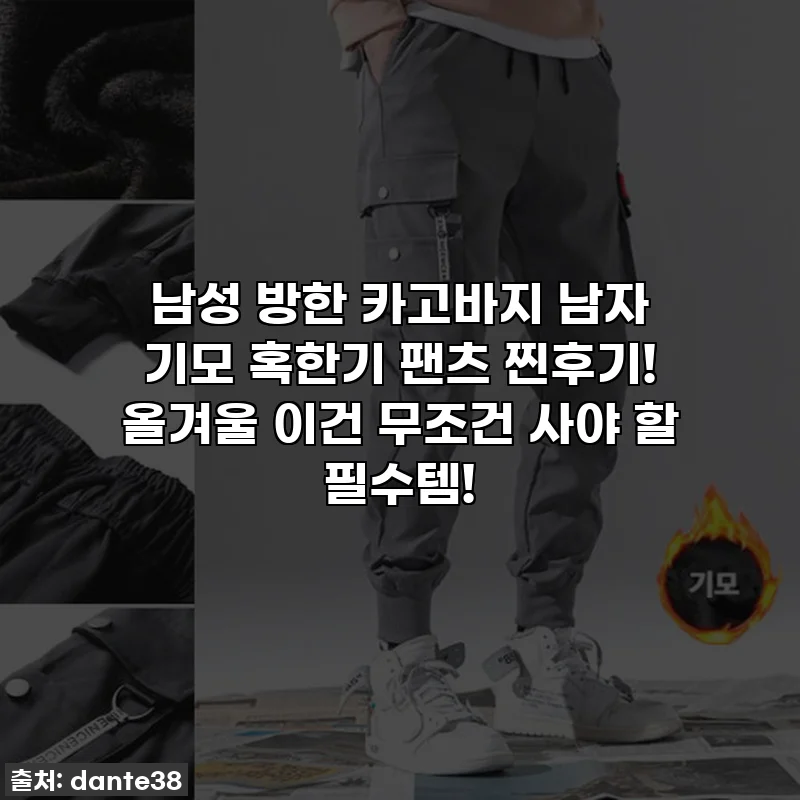 남성 방한 카고바지 남자 기모 혹한기 팬츠 찐후기! 올겨울 이건 무조건 사야 할 필수템!