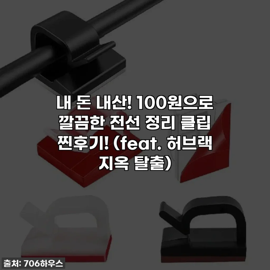 내 돈 내산! 100원으로 깔끔한 전선 정리 클립 찐후기! (feat. 허브랙 지옥 탈출)