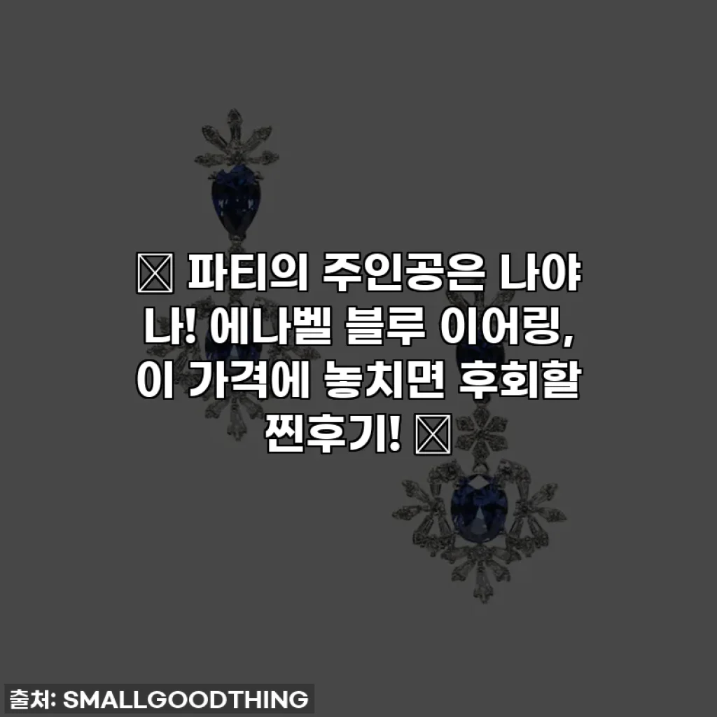 ✨ 파티의 주인공은 나야 나! 에나벨 블루 이어링, 이 가격에 놓치면 후회할 찐후기! ✨