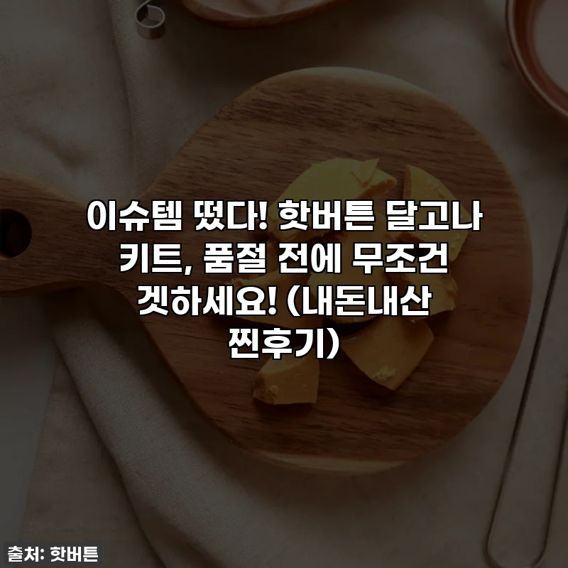 이슈템 떴다! 핫버튼 달고나 키트, 품절 전에 무조건 겟하세요! (내돈내산 찐후기)