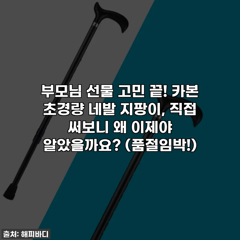 부모님 선물 고민 끝! 카본 초경량 네발 지팡이, 직접 써보니 왜 이제야 알았을까요? (품절임박!)