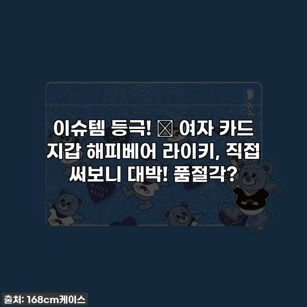 이슈템 등극! 👛 여자 카드 지갑 해피베어 라이키, 직접 써보니 대박! 품절각?