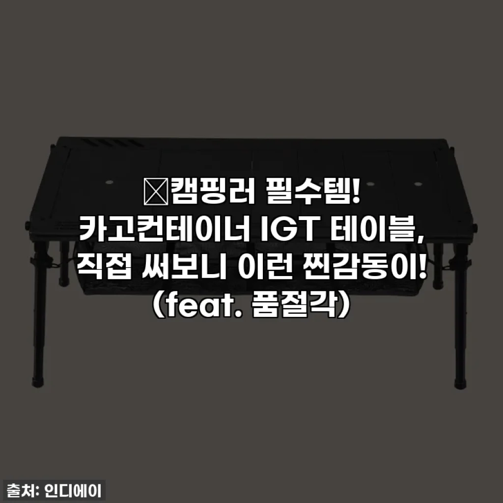 🔥캠핑러 필수템! 카고컨테이너 IGT 테이블, 직접 써보니 이런 찐감동이! (feat. 품절각)