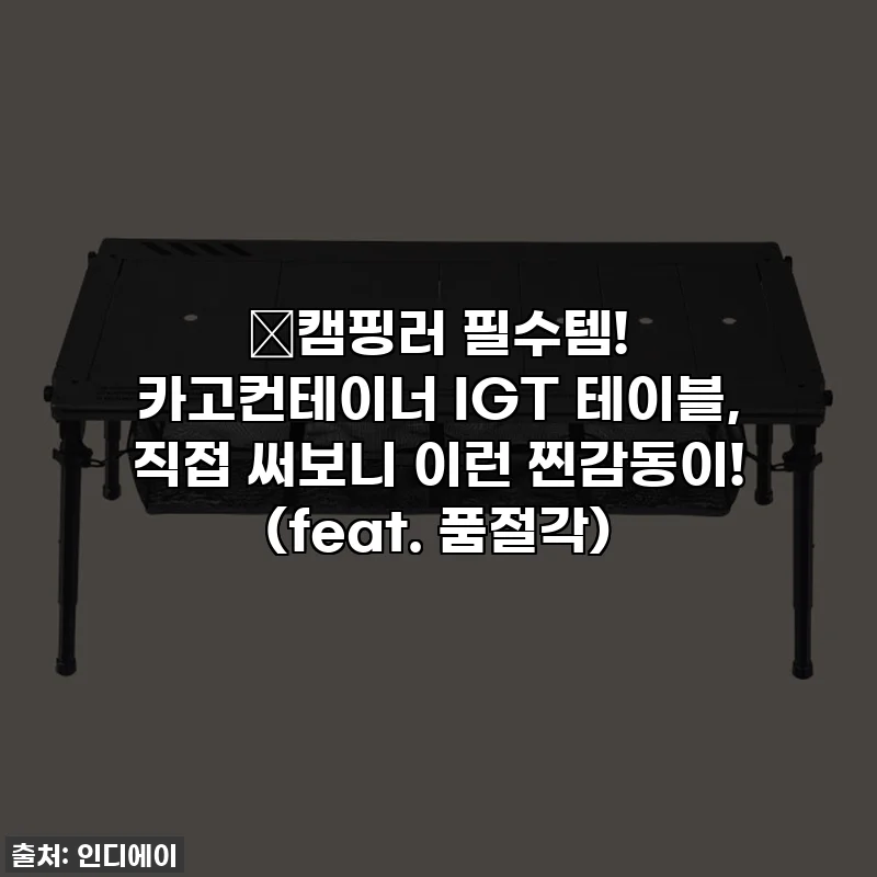 🔥캠핑러 필수템! 카고컨테이너 IGT 테이블, 직접 써보니 이런 찐감동이! (feat. 품절각)