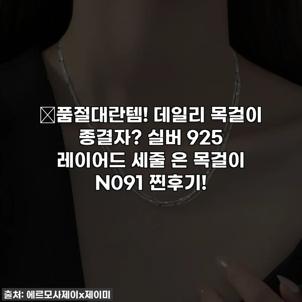 ✨품절대란템! 데일리 목걸이 종결자? 실버 925 레이어드 세줄 은 목걸이 N091 찐후기!
