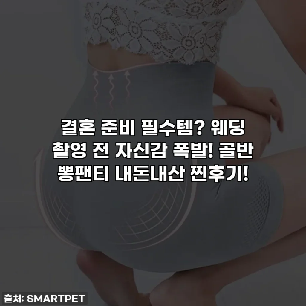 결혼 준비 필수템? 웨딩 촬영 전 자신감 폭발! 골반 뽕팬티 내돈내산 찐후기!