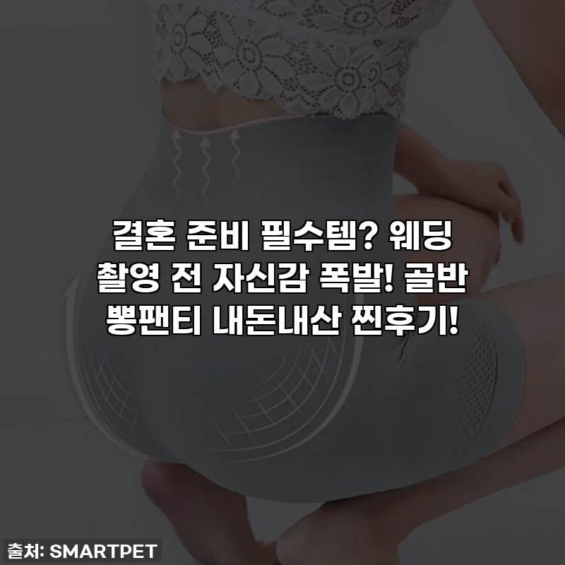 결혼 준비 필수템? 웨딩 촬영 전 자신감 폭발! 골반 뽕팬티 내돈내산 찐후기!