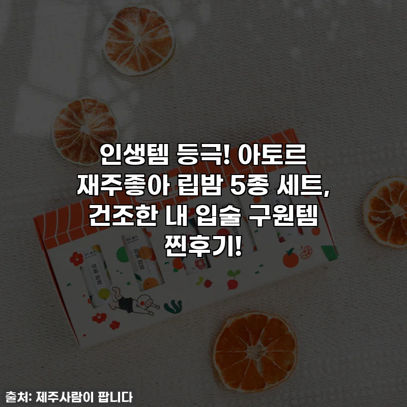 인생템 등극! 아토르 재주좋아 립밤 5종 세트, 건조한 내 입술 구원템 찐후기!