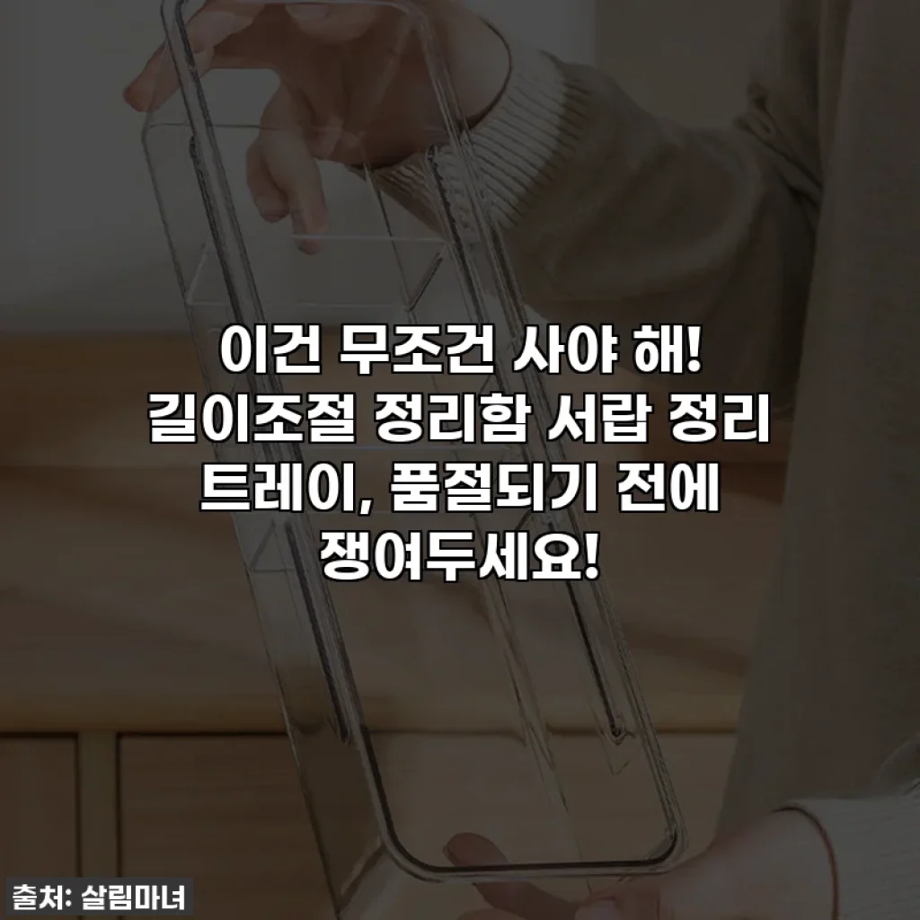 이건 무조건 사야 해! 길이조절 정리함 서랍 정리 트레이, 품절되기 전에 쟁여두세요!