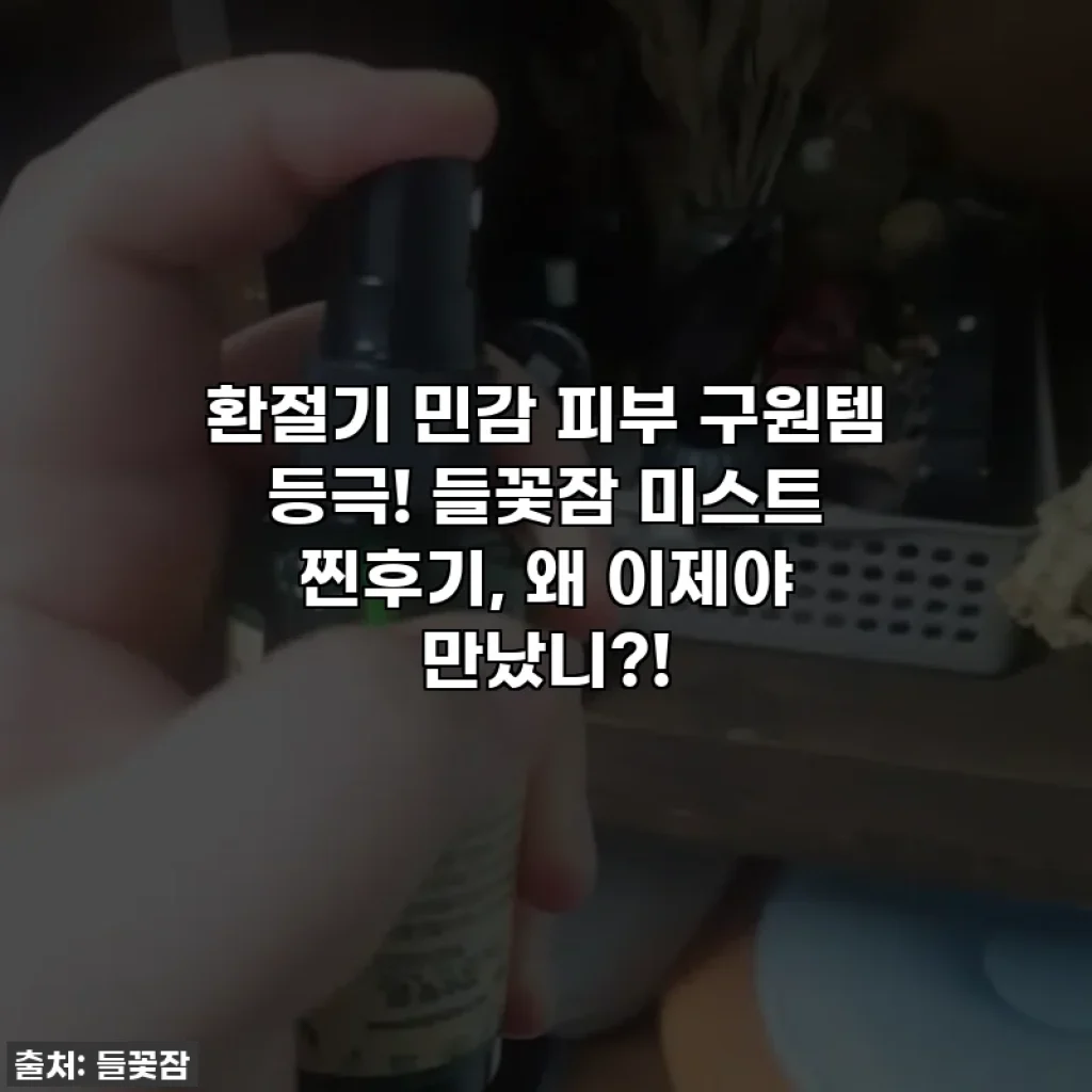 환절기 민감 피부 구원템 등극! 들꽃잠 미스트 찐후기, 왜 이제야 만났니?!