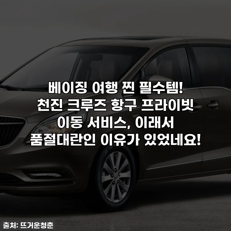 베이징 여행 찐 필수템! 천진 크루즈 항구 프라이빗 이동 서비스, 이래서 품절대란인 이유가 있었네요!