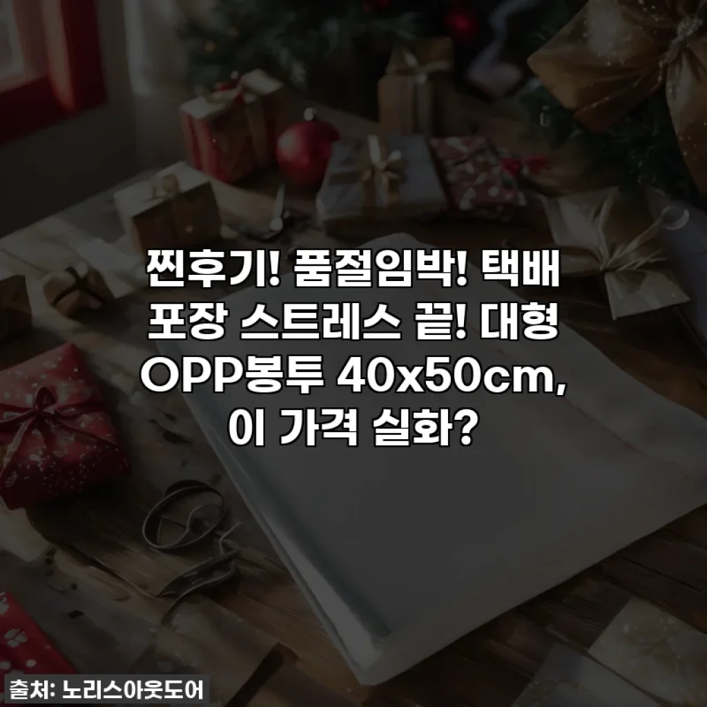 찐후기! 품절임박! 택배 포장 스트레스 끝! 대형 OPP봉투 40x50cm, 이 가격 실화?