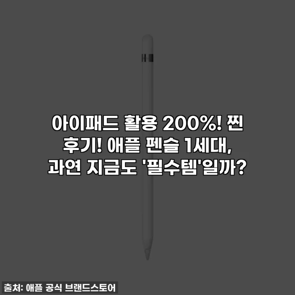아이패드 활용 200%! 찐 후기! 애플 펜슬 1세대, 과연 지금도 '필수템'일까?