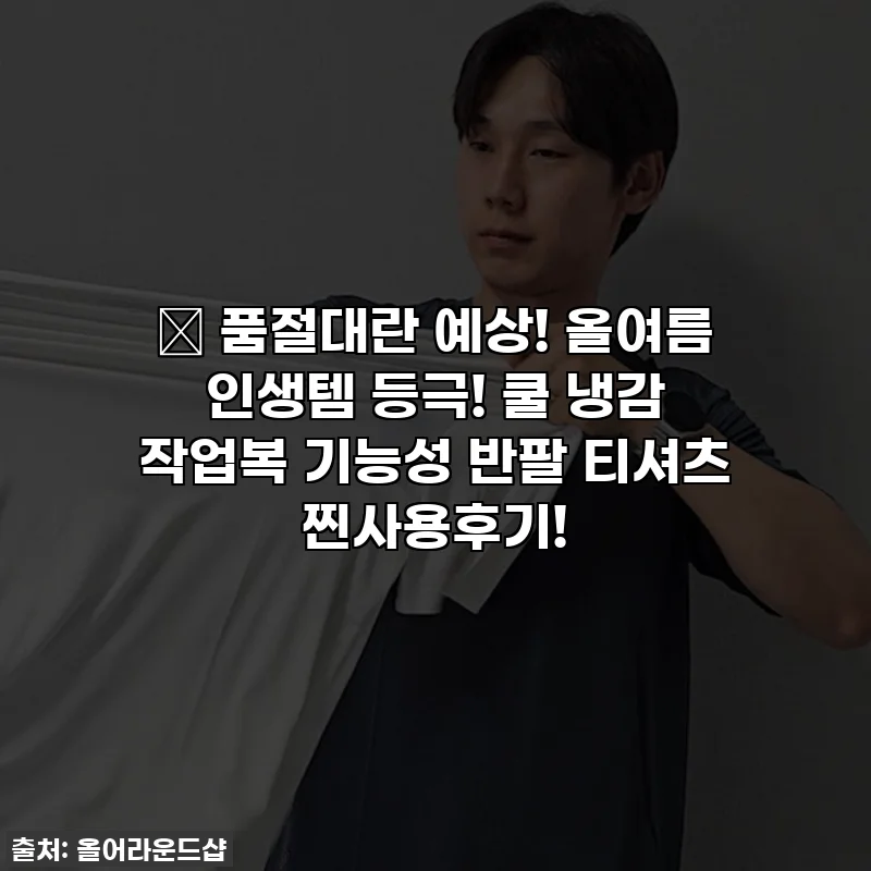 🔥 품절대란 예상! 올여름 인생템 등극! 쿨 냉감 작업복 기능성 반팔 티셔츠 찐사용후기!