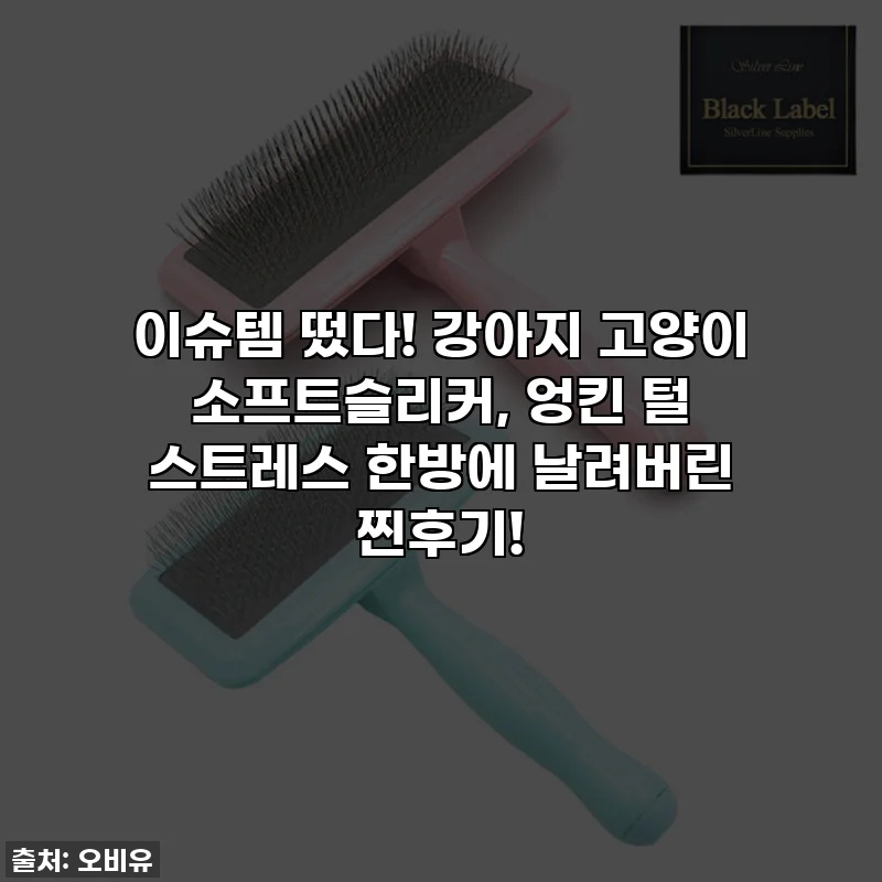 이슈템 떴다! 강아지 고양이 소프트슬리커, 엉킨 털 스트레스 한방에 날려버린 찐후기!