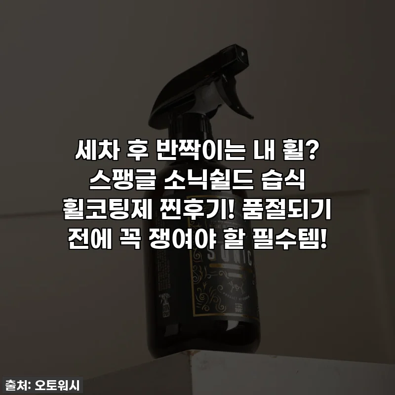 세차 후 반짝이는 내 휠? 스팽글 소닉쉴드 습식 휠코팅제 찐후기! 품절되기 전에 꼭 쟁여야 할 필수템!