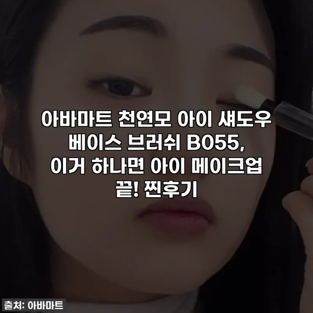 아바마트 천연모 아이 섀도우 베이스 브러쉬 B055, 이거 하나면 아이 메이크업 끝! 찐후기