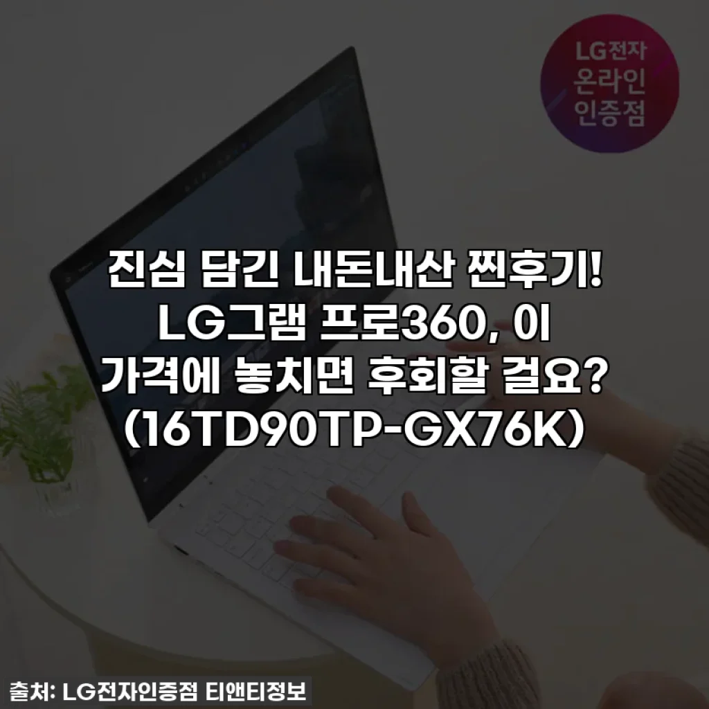 진심 담긴 내돈내산 찐후기! LG그램 프로360, 이 가격에 놓치면 후회할 걸요? (16TD90TP-GX76K)