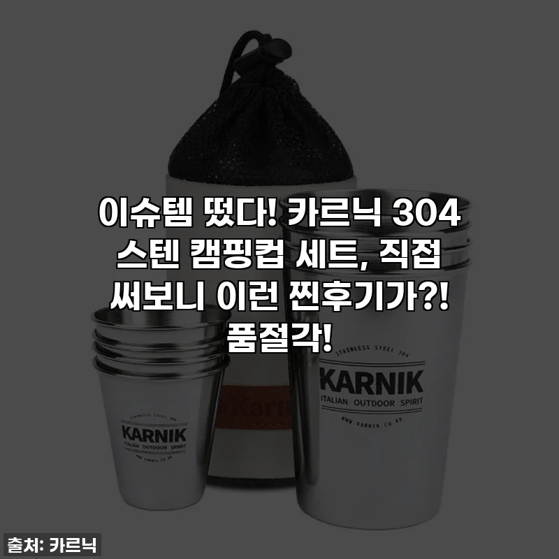 이슈템 떴다! 카르닉 304 스텐 캠핑컵 세트, 직접 써보니 이런 찐후기가?! 품절각!
