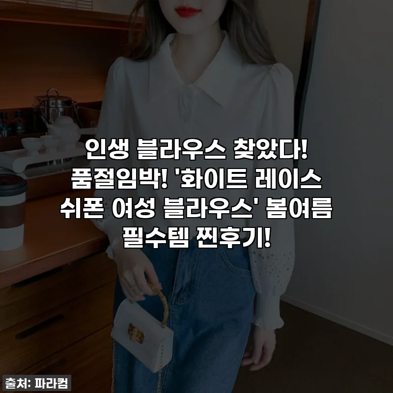 인생 블라우스 찾았다! 품절임박! '화이트 레이스 쉬폰 여성 블라우스' 봄여름 필수템 찐후기!