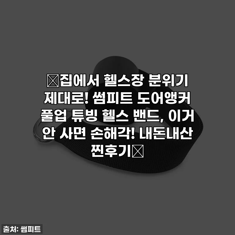🔥집에서 헬스장 분위기 제대로! 썸피트 도어앵커 풀업 튜빙 헬스 밴드, 이거 안 사면 손해각! 내돈내산 찐후기🔥