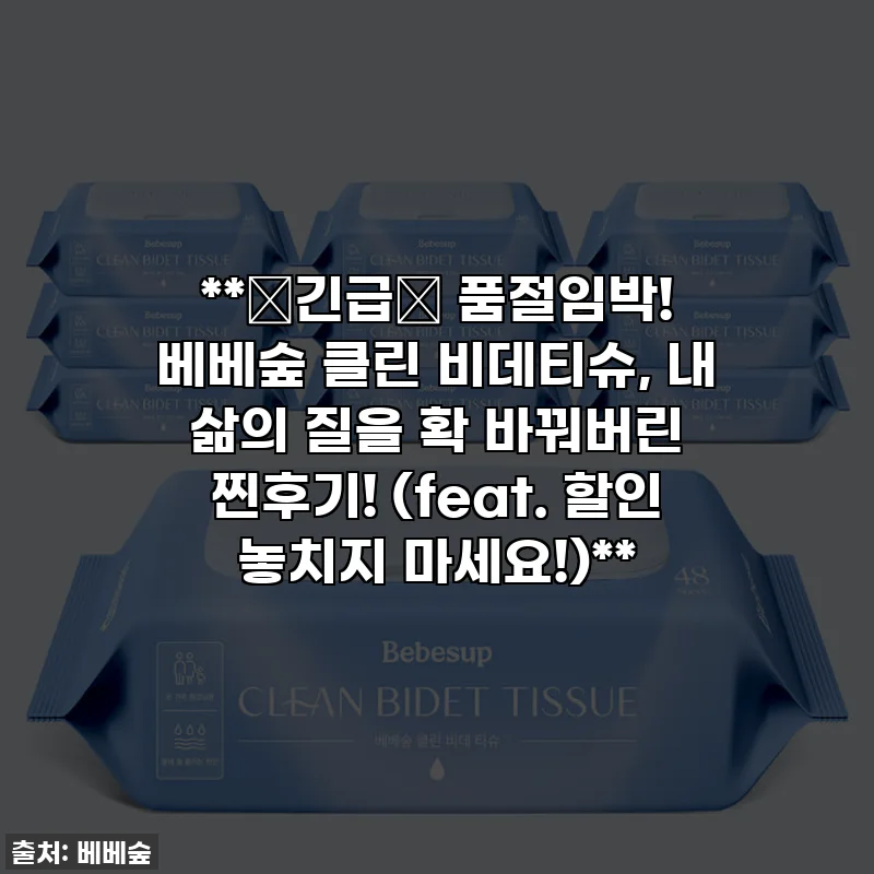 **🚨긴급🚨 품절임박! 베베숲 클린 비데티슈, 내 삶의 질을 확 바꿔버린 찐후기! (feat. 할인 놓치지 마세요!)**