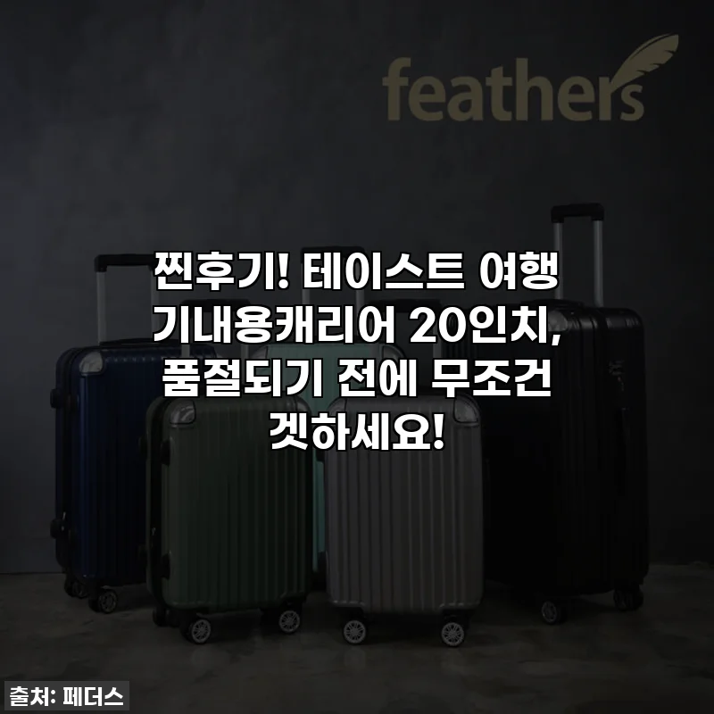 찐후기! 테이스트 여행 기내용캐리어 20인치, 품절되기 전에 무조건 겟하세요!